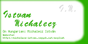 istvan michalecz business card