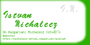 istvan michalecz business card